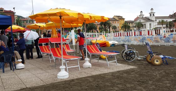 Sestri Levante, spiaggia accessibile ai disabili