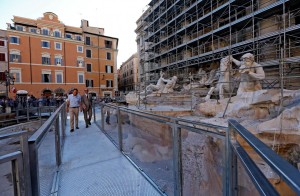 Restauro della Fontana di Trevi (roma.repubblica.it)