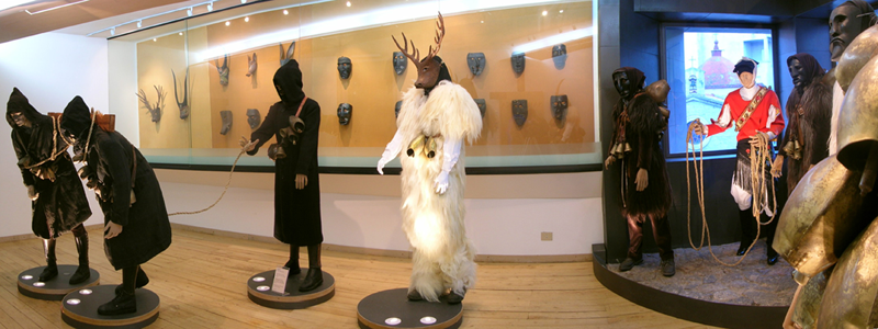 Una sala del Museo delle Maschere di Mamoiada