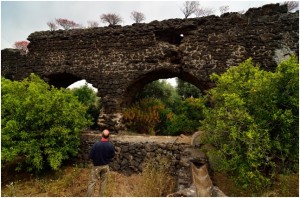 Il tratto dell’acquedotto Romano in incredibile stato di consevazione dipinto dal pittore francese Houeil