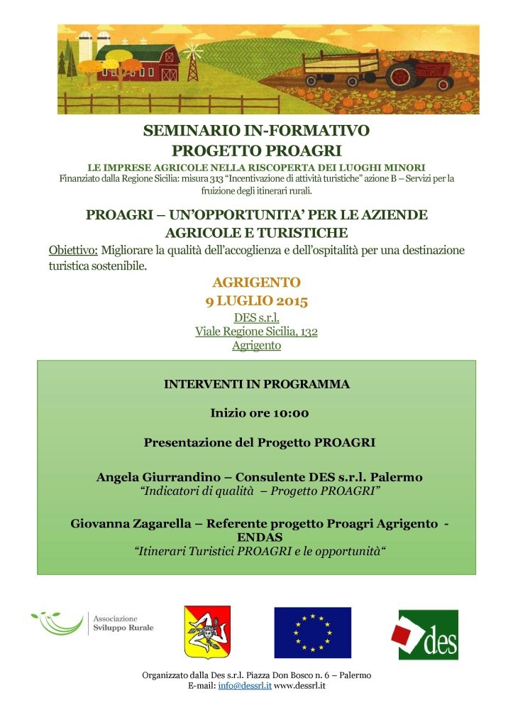 Seminario in-formativo progetto PROAGRI – locandina