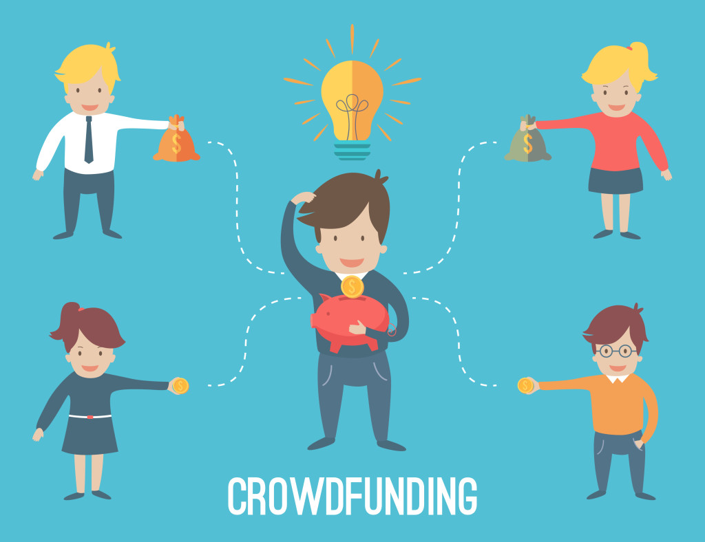 Crouwdfunding concept infographic