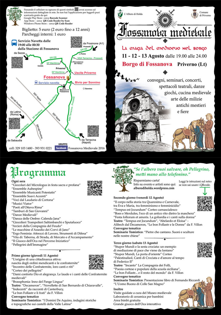 locandina con programma